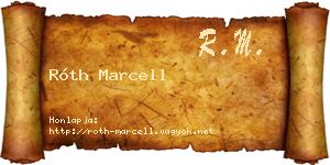 Róth Marcell névjegykártya